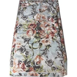 Linden Street 2 King Shams Mint Green Orange Floral‎ 19X35 Textured Material